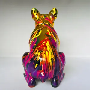 Handmade Chrome French Bulldog Statue: Luxury Home Decor