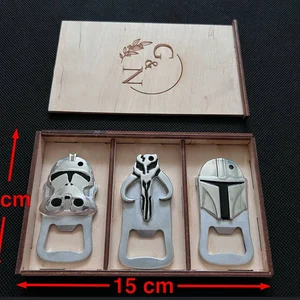 Star Wars Bottle Opener Set: Clone Trooper, Mandalorian, Mythosaur Skull