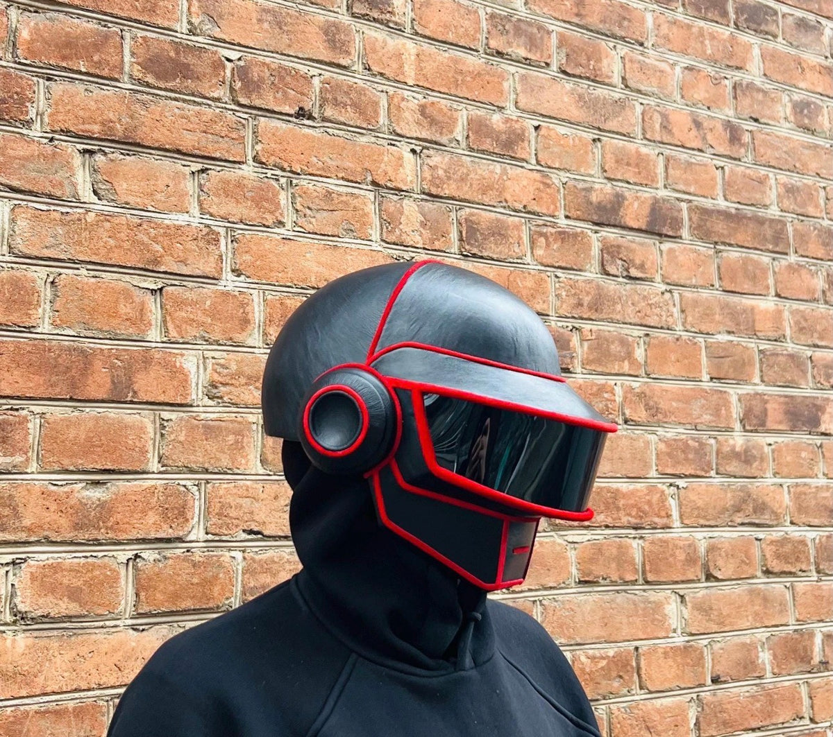 Thomas Bangalter Helmet, Electronic helmet, Futuristic helmet, Chrome helmet, Robot helmet, Music helmet, Dj helmet, Cosplay helmet.