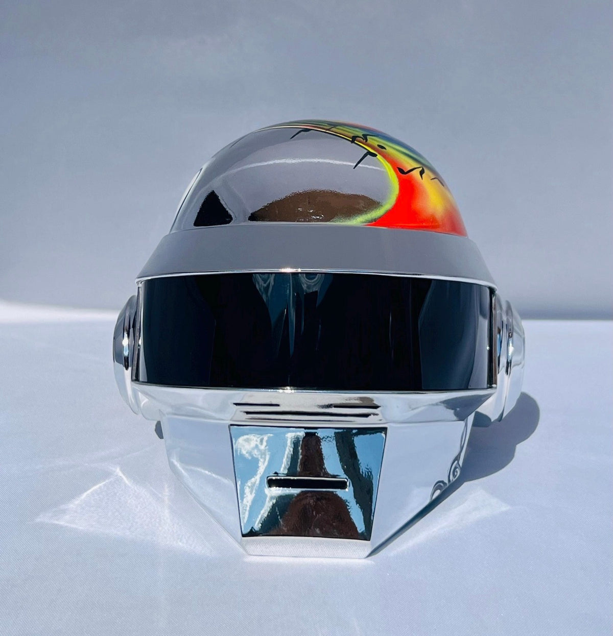 Thomas Bangalter, Thomas Chrome Helmet - Cosplay Helmet, Wearable Helmet for Men, Handmade, Cosplay Helmet, Fan Gift