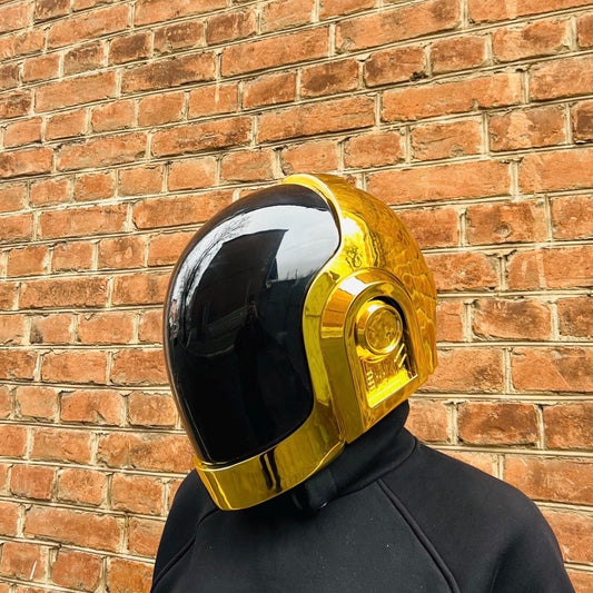Guy Manuel helmet, chrome helmet, chrome helmet, head helmet, personalized gift for him