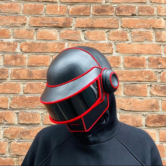 Thomas Bangalter Helmet, Electronic helmet, Futuristic helmet, Chrome helmet, Robot helmet, Music helmet, Dj helmet, Cosplay helmet.