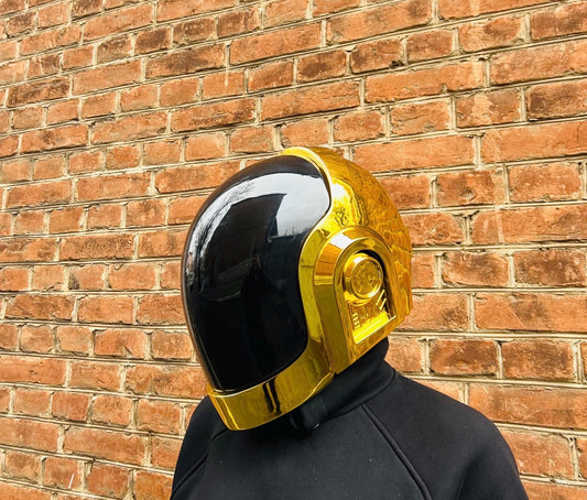 Guy Manuel helmet, chrome helmet, chrome helmet, head helmet, personalized gift for him