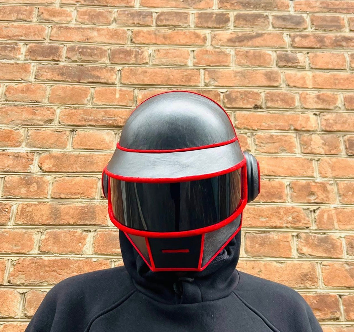Thomas Bangalter Helmet, Electronic helmet, Futuristic helmet, Chrome helmet, Robot helmet, Music helmet, Dj helmet, Cosplay helmet.