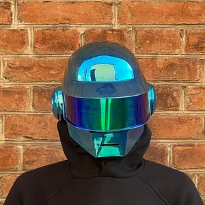 Thomas Bangalter Helmet, Chrome Cosplay, Limited Edition, Thomas Bangalter Helmet, Electronic helmet, Futuristic helmet