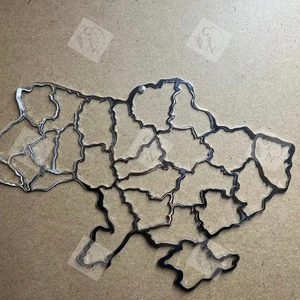 Ukraine metal map, wall decor, decor for wall, wall art, metal map, map art, home map
