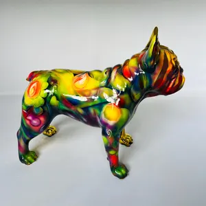 Handmade Chrome French Bulldog Sculpture: Modern Art Dog Decor