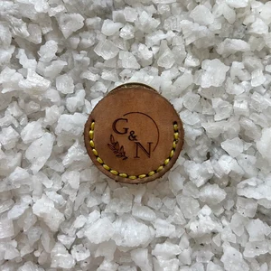 Handmade Full Grain Leather Coin Case: 32mm Diameter