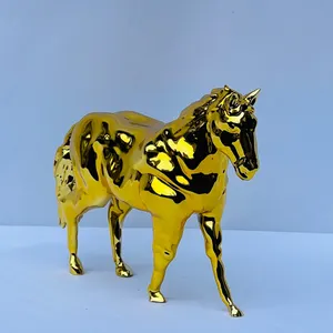 Handmade Gold Horse Statue: Chinese Zodiac Art, Home Decor