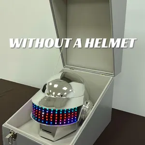 Handmade Thomas Bangalter Helmet Storage Case, Cosplay Prop Box, Thomas Robot Helmet