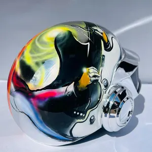 Thomas Bangalter, Thomas Chrome Helmet - Cosplay Helmet, Wearable Helmet for Men, Handmade, Cosplay Helmet, Fan Gift