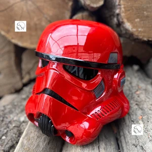 Handmade Red Stormtrooper Helmet, Star Wars Cosplay