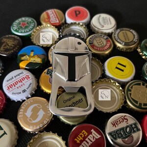 Star Wars, Bottle Opener with magnet, Mandolorian Bottle Opener, custom keychain, keychain, handmade gift, gift.
