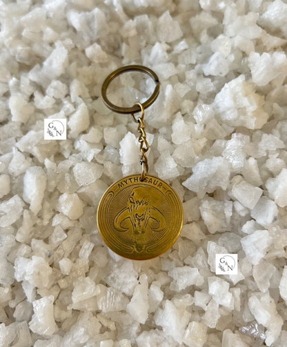 Keychain coin "The Mandalorian", men's keychain: gold keychain men's jewelry, bag keychain