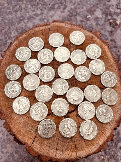 Set of Yoda coins, Master Yoda, Yoda coin, coin, coins, gold coins, the gold coin, brass coins, gift for him, coins set, cosplay coins