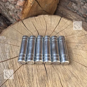 Set of 6 aluminum Mandalorian cylinders, aluminum cylinders for a shin, Mandalorian costume, cosplay costume aluminum details, cosplay