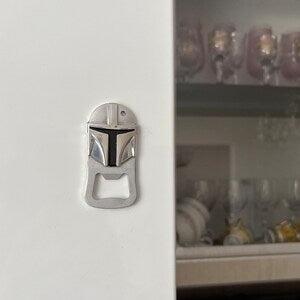 Star Wars, Bottle Opener with magnet, Mandolorian Bottle Opener, custom keychain, keychain, handmade gift, gift.