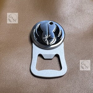 Jedi Order Bottle Opener: Magnetic Aluminum Keychain, Star Wars Gift