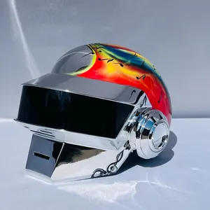 Thomas Bangalter, Thomas Chrome Helmet - Cosplay Helmet, Wearable Helmet for Men, Handmade, Cosplay Helmet, Fan Gift