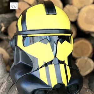 Yellow Clone Trooper Helmet Phase 2: Handmade Cosplay Prop (59-61cm)