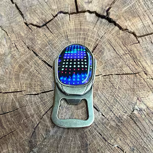 Guy-Manuel Magnetic Bottle Opener: Anodized ZAM Keychain