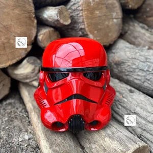 Handmade Red Stormtrooper Helmet, Star Wars Cosplay