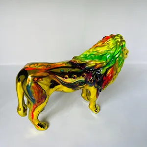 Handmade Chrome Lion Sculpture: Modern Home Decor