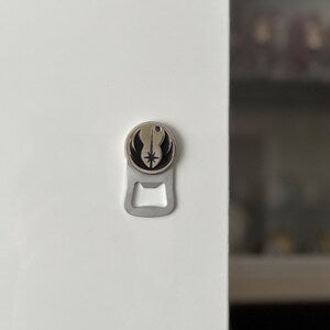 Jedi Order Bottle Opener: Magnetic Aluminum Keychain, Star Wars Gift