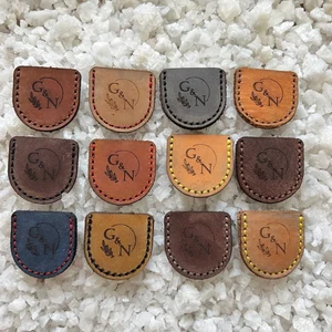 Handmade Full Grain Leather Coin Case: 32mm Coin Wallet