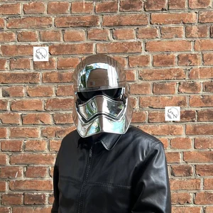 Chrome Silver Captain Phasma Helmet, Helmet, Men's Helmet, Helmet Design, Star Wars Helmet, Cosplay Helmet.