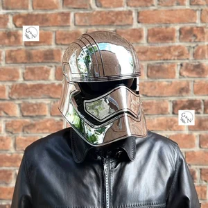 Chrome Silver Captain Phasma Helmet, Helmet, Men's Helmet, Helmet Design, Star Wars Helmet, Cosplay Helmet.