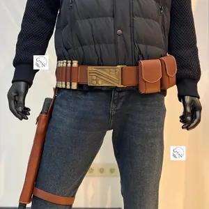 Boba Fett Cosplay Belt, Calfskin Leather, Star Wars Costume