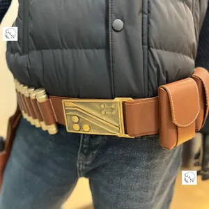 Boba Fett Cosplay Belt, Calfskin Leather, Star Wars Costume
