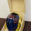 Handmade Guy-Manuel Helmet Case, Gold Faux Leather Cosplay Box
