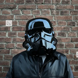 Black Stormtrooper helmet, black men's helmet, Star Wars helmet, cosplay helmet, cosplay helmet, exclusive gift for him, Stormtrooper