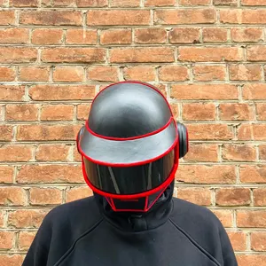Thomas Bangalter Helmet, Electronic helmet, Futuristic helmet, Chrome helmet, Robot helmet, Music helmet, Dj helmet, Cosplay helmet.