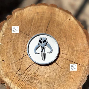 The aluminum souvenir Mandalorian “Mythosaur skull”, Aluminum souvenir, custom gift, Mandalorian souvenir, handmade gift, gift for him