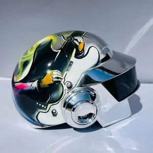 Thomas Bangalter, Thomas Chrome Helmet - Cosplay Helmet, Wearable Helmet for Men, Handmade, Cosplay Helmet, Fan Gift