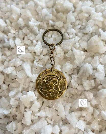 Keychain "Master Yoda", men's keychain, gold keychain, men's jewelry