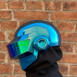 Thomas Bangalter Helmet, Chrome Cosplay, Limited Edition, Thomas Bangalter Helmet, Electronic helmet, Futuristic helmet