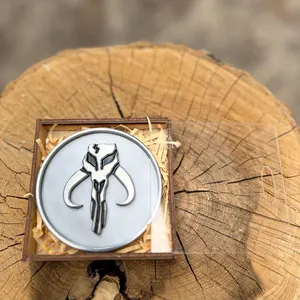 The aluminum souvenir Mandalorian “Mythosaur skull”, Aluminum souvenir, custom gift, Mandalorian souvenir, handmade gift, gift for him