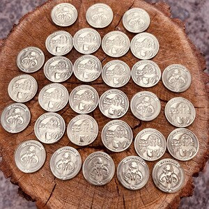 Set of the Mandalorian coins, the Mandalorian, coin, coins, gold coins, the gold coin, brass coins, gift for him, coins set, cosplay coins