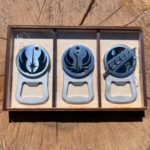 Star Wars Bottle Opener Set, Galactic Crests, Aluminum, Gift Box
