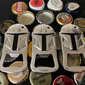 Star Wars, Bottle Opener with magnet, Mandolorian Bottle Opener, custom keychain, keychain, handmade gift, gift.