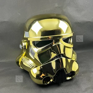 Chromed gold helmet “Stormtrooper”, helmet, man helmet, helmet design, helmet Star Wars, cosplay helmet, helmet templat