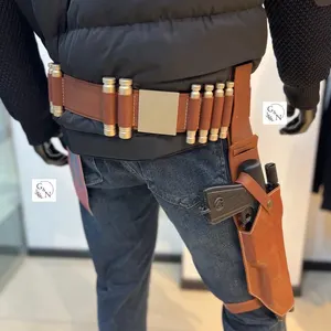 Boba Fett Cosplay Belt, Calfskin Leather, Star Wars Costume