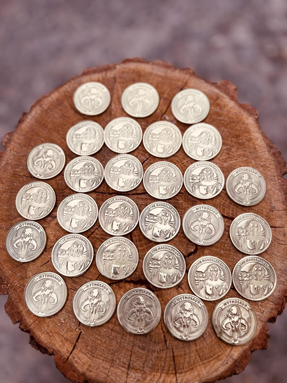 Set of the Mandalorian coins, the Mandalorian, coin, coins, gold coins, the gold coin, brass coins, gift for him, coins set, cosplay coins
