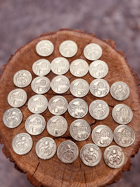 Set of the Mandalorian coins, the Mandalorian, coin, coins, gold coins, the gold coin, brass coins, gift for him, coins set, cosplay coins