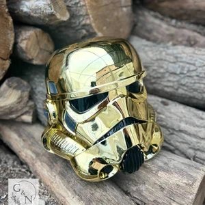 Chromed gold helmet “Stormtrooper”, helmet, man helmet, helmet design, helmet Star Wars, cosplay helmet, helmet templat
