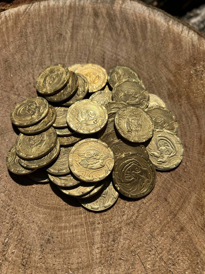 Set of Yoda coins, Master Yoda, Yoda coin, coin, coins, gold coins, the gold coin, brass coins, gift for him, coins set, cosplay coins
